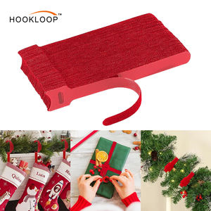10 Piezas/Bolsas <span class=keywords><strong>de</strong></span> Lazos Rojos para Guirnaldas Navideñas, Correas Ajustables <span class=keywords><strong>de</strong></span> Nylon Reutilizables con Diseño <span class=keywords><strong>de</strong></span> Gancho y Bucle para Plantas y Decoración Festiva - Product Image 2