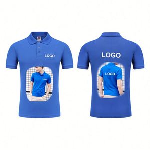 เสื้อโปโลพิมพ์ลายโลโก้ตามสั่ง ผ้าคอตตอนแห้งเร็ว สำหรับกีฬา ชุดนักเรียน ชุดทำงาน ชุดกอล์ฟ  แบบยูนิเซ็กซ์ - Product Image 3
