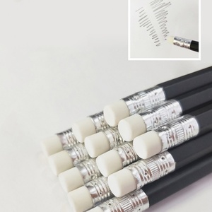 Proveedor de Papelería de Calidad China, Lápiz con Borrador de Diseño Hexagonal de Color Negro - Product Image 3
