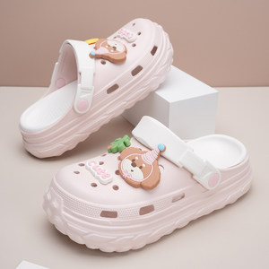 Новые женские сабо <span class=keywords><strong>2026</strong></span> года оптом: нескользящие, на толстой подошве, для детей, для сада, мягкие пляжные сандалии - Product Image 3