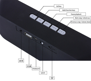 LAIMODA portátil HiFi Altavoz inalámbrico Bass Altavoz TF FM Radio caixa de som barra de sonido - Product Image 4
