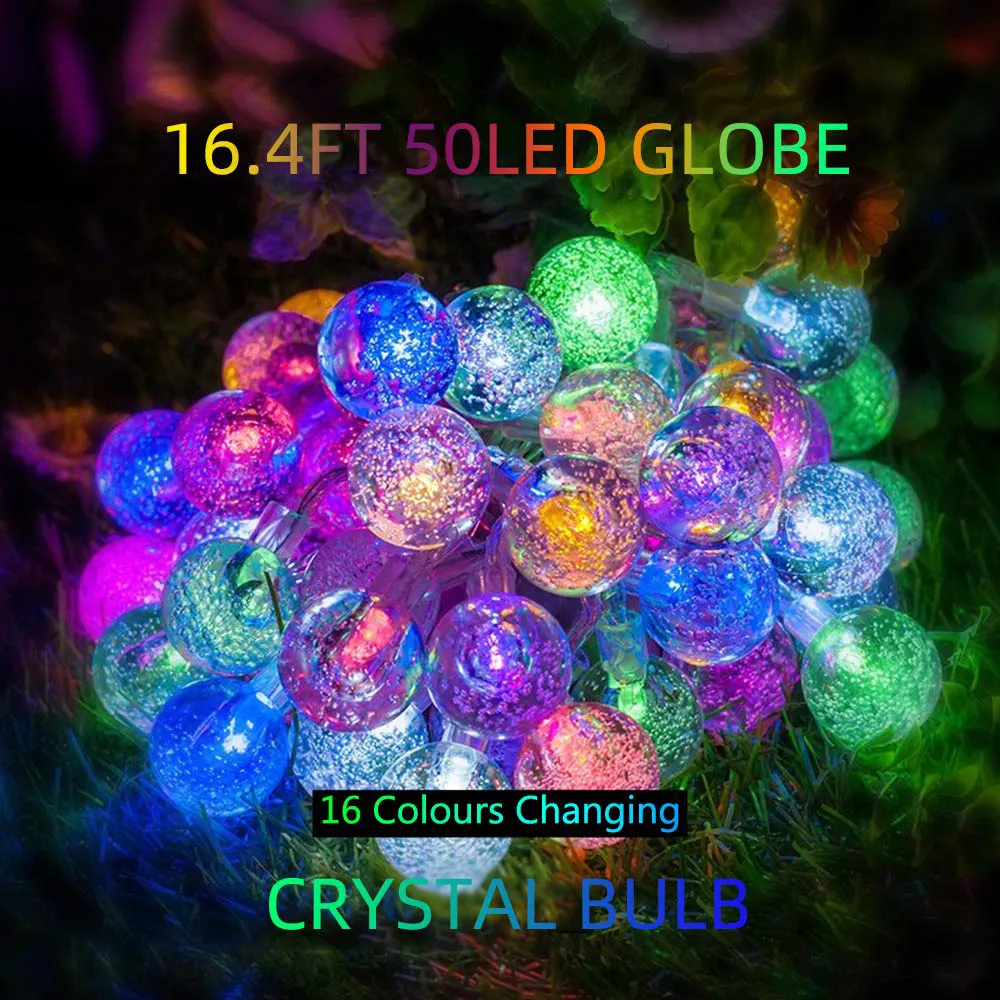 LED Globe Crystal House Lighting Christmas Decoration Solar Fairy Lights Garden Light Outdoor Led Strip