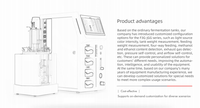 Bioréacteur de laboratoire de 4 L pour la culture de cellules végétales et la fermentation, bioréacteur de laboratoire à l'échelle pilote en acier inoxydable 316L