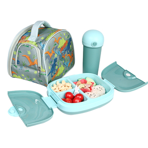 Piggy Nose Cute Kids Bento Lunch Box with Water Bottle and Lunch Bag Sets BPA FREE Eco-friendly Lunch Box For Kids
