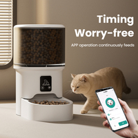 Comedero Automático Inteligente y Moderno para Mascotas, Perros y Gatos, Control por Aplicación, Control Remoto, Alimentación Programada y Cuantitativa, Resistente al Agua IPX5