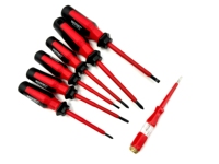 GK-C046 Ensemble de tournevis multifonctionnel de grande taille avec poignée en acier rouge, 8 pièces, OEM Torx DIY, pour le torsion