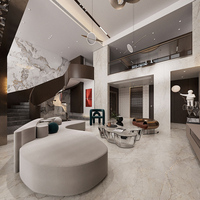 Dalles en pierre frittée 800x2600x9mm, finition velours moderne et minimaliste, anti-reflet, antidérapantes et résistantes à l'usure pour les murs de villas