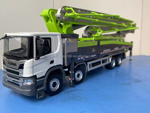 รถปั๊มคอนกรีตสีเขียว Lingyun Hollow 62 เมตร รุ่นรถแทรกเตอร์สี่เพลา ขนาด 1:38 - Product Image 1