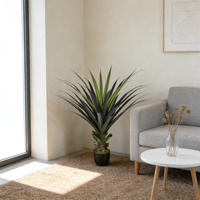 Plante artificielle en sisal, faux agave américain avec pot, agave artificielle pour la décoration du jardin, du bureau, de la cour, du porche