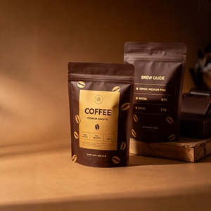 Biodegradable Coffee <b>Bag</b> with Valve Kraft Paper PLA Compostable Stand Up Pouch Eco Friendly 250g 500g Coffee Bean Pouch - Product Image 2