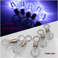 Mini lampe torche LED colorée en acrylique, porte-clés