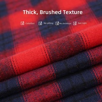 Collection Printemps 2026 – Chemise Décontractée Homme Style Américain Vintage en Flanelle Brossée à Carreaux Perlés Lavable en Machine – Tendance Transfrontalière