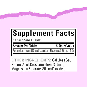 Comprimés de Gluconate de Potassium OEM pour l'Hydratation par Gel de Cellulose et l'Équilibre Électrolytique, Soutien de la Fonction Musculaire, Potassium - Product Image 3