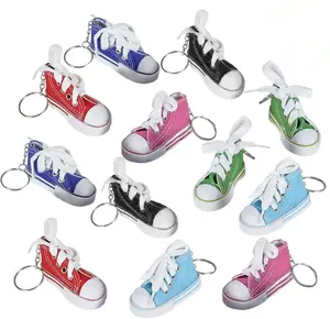 Best Verkopende Mini Sneaker Sleutelhanger Schattige Canvas Schoen Sleutelhangers Mobiele Telefoon Sleutelhanger