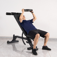 Tellus Zero Gap banc d'haltères réglable manteau de poudre noir mat utilisation commerciale chaise de Fitness de gymnastique pliable sécurité mousse PU
