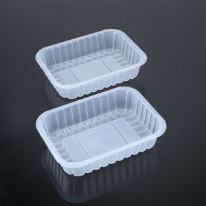 Plateau en Plastique PP Jetable pour <span class=keywords><strong>Micro</strong></span>-ondes Congélable pour Gâteau Pain Salade Sandwich Viande Sushi Nourriture pour Animaux de Compagnie Blister Cartons Emballés - Product Image 3