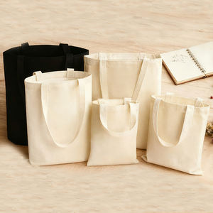 定制带徽标棉质手提袋 促销纯棉购物抽绳手提袋 带定制印刷徽标 - Product Image 1