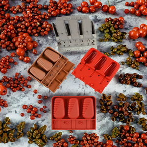 Moule à sucettes glacées en silicone à 3 trous, outil de fabrication de crème glacée de qualité alimentaire sans BPA pour desserts glacés - Product Image 2