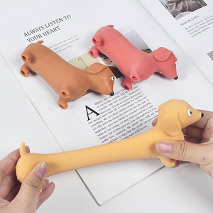 Jouet anti-stress extensible en silicone en forme de teckel, rempli de sable, à presser et à tirer, mignon, réutilisable pour enfants et adultes - Product Image 3