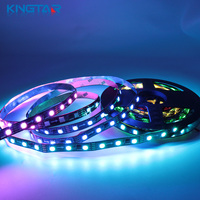Lampu LED Strip Pixel 10mm 12V RGB Warna-warni FW1934 SMD5050 60Leds/m IP67 Kontrol Jarak Jauh untuk Dekorasi