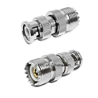Adaptateur de connecteur coaxial RF en laiton droit, prise mâle BNC vers prise femelle UHF SO239, prix d'usine