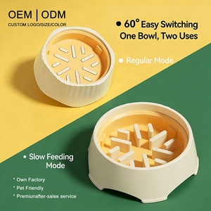 Nuevo Producto Transfronterizo: Comedero Lento Antiderrames y Antideslizante Dos en Uno de Plástico de Grado Alimenticio para Perros - Product Image 1