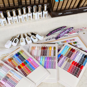 Ladai ชุดยาทาเล็บสีเจล96สีมาใหม่ตะไบเล็บแช่เล็บร้านเสริมสวยโคมไฟ LED ยาวยาวฟรี - Product Image 3