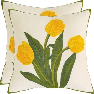Fodera per cuscino quadrata ricamata floreale, tessuto per la casa, copritestiera, cuscino decorativo morbido per divano - Product Image 5