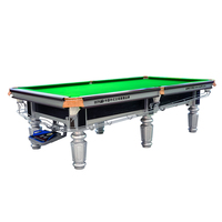 Table de billard 9 boules pour usage domestique, fabrication directe du fabricant, cadre en bois, poches en cuir, styles variés, tables de snooker et de billard à plateau en ardoise
