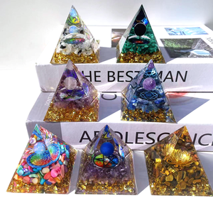 5cm 6cm Toptan Reçine Enerji Orgonit Piramidi Kristal Küre Orgon Piramidi Ev Dekorasyonu İçin - Product Image 1