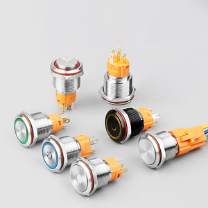 Lanboo 19A 19 Mét 3A tự khóa push button chuyển LED 1no1nc Kim Loại chuyển đổi cho tự động hóa công nghiệp điều khiển Max 24V 16 Mét 22 Mét - Product Image 2