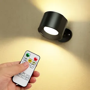 Helius akıllı aydınlatma uzaktan dim şarj edilebilir dönen manyetik ayarlanabilir dokunmatik kontrol led kablosuz RGB tavan duvar lambası