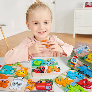 Bloques <span class=keywords><strong>de</strong></span> Rompecabezas 3D Montessori, Animales <span class=keywords><strong>de</strong></span> Dibujos Animados, Vehículos, Tablero <span class=keywords><strong>de</strong></span> Reconocimiento <span class=keywords><strong>de</strong></span> Formas, Juguetes Educativos <span class=keywords><strong>de</strong></span> Aprendizaje Temprano <span class=keywords><strong>para</strong></span> Niños y Niñas - Product Image 4