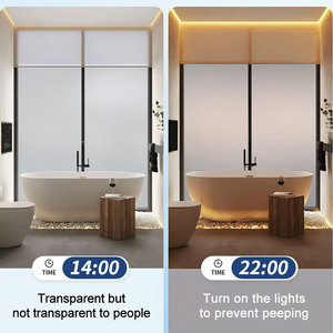 Película para Ventanas 3D con Efecto Esmerilado, Privacidad, Sin Adhesivo, TPH Removible, Adhesión Estática, Protección UV, Diseño a Rayas, Antiexplosión - Product Image 4
