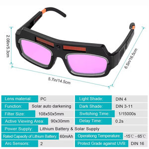 Lunettes de protection automatiques à obscurcissement progressif pour le soudage sportif et professionnel – Vente en gros - Product Image 3