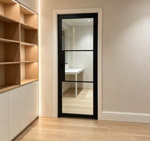 Porte en verre de style industriel avec cadre métallique pour l'intérieur des maisons résidentielles - Product Image 1