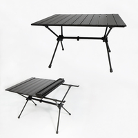 Table de camping ultralégère réglable en hauteur, en aluminium, pliable avec sac de transport, table de camping portable pour la randonnée