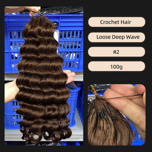<span class=keywords><strong>Capelli</strong></span> Umani Ricci a Onda Profonda Sciolti per Crochet, Doppia Trama, da 12 a 26 Pollici, 6 Colori, 613 Tintabile, Pronta Consegna, Trame all'Ingrosso - Product Image 5
