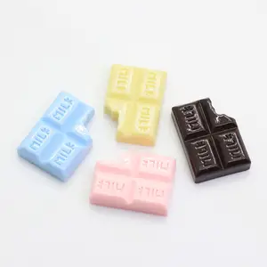 100PC Simulation Chocolate Resin Flatback Flat Back Cabochon Craft Decoration Miniature Resin Cream Cake Dolls For Bows