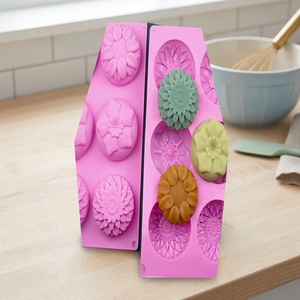 DIY Eco-Friendly Silicone Handmade Soap Mould Square 6-Cavity <b>Cake</b> Soap Decoration <b>Mold</b> Household Candles Hilim SCG HS00010017 - Product Image 3