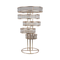 Porte-fleurs de luxe en métal doré au design moderne centre de table de décoration de mariage de haute qualité avec vase à fleurs pour les fêtes