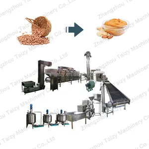 Hot Sale Automatic Continuous Groundnut Peanut Butter Making Machine Hummus Sauce Sesame Tahini Production Line