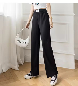 Autumn Casual High Waist Wide Leg <strong>Pants</strong> for Women Elastic One Size Simple Temperament Loose Fit for Office High Street Style - Product Image 3