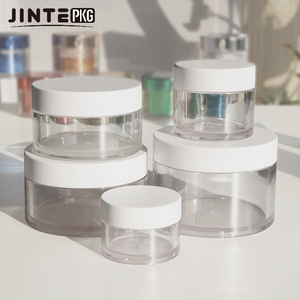 Pot de cosmétiques en plastique PETG 200ml avec couvercles blancs mats, contenants de crème pour le corps, en stock - Product Image 2