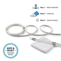 Système d'alarme de fuite de liquide industriel avec capteur de niveau d'eau ABS de qualité industrielle, bande de détection, prise 3,5 mm, réseau IP et double capteur de fuite d'eau de secours