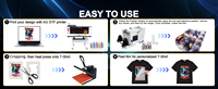 Imprimante DTF Numérique A3 Mycolor 30 cm Xp600/I3200, Imprimante DTG T-Shirt, Machine à Secouer la Poudre, Petite Machine DTG pour T-Shirts A4