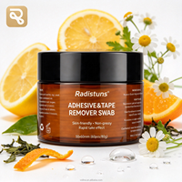 Radistuns Lingettes pré-humidifiées en coton pour le retrait de colle à perruques, de colle à dentelle et de résidus de ruban adhésif pour extensions capillaires, 60 pièces