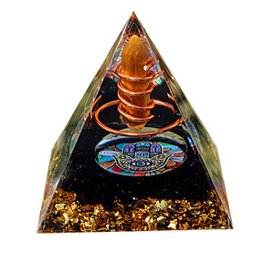 Pyramide en Obsidienne Kogiya, Pilier en Pierre Œil de Tigre, Décoration d'Intérieur, Ornement de Bureau, Artisanat en Résine Époxy - Product Image 4
