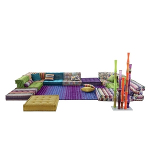 Beautiful Fabric Furniture Comfortable <strong>Arabic</strong> Floor Fancy Majong Couch Modular Sofa <strong>Set</strong> with Adjustable Back - Product Image 3