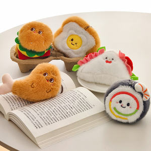 Pâtisseries mignonnes, délices de style occidental, hamburgers, mini porte-clés en peluche, ornements décoratifs, pendentifs en forme de pain, faux aliments pour fête - Product Image 6